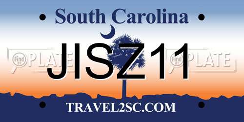 JISZ11 South Carolina License Plate