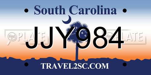 JJY984 South Carolina License Plate