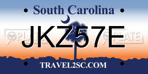 JKZ57E South Carolina License Plate