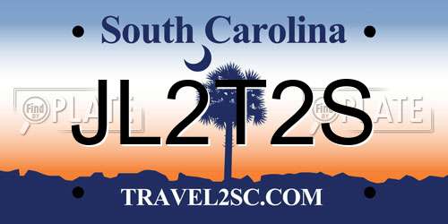 JL2T2S South Carolina License Plate