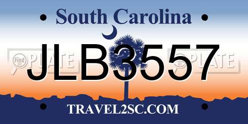 JLB3557 South Carolina License Plate