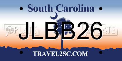 JLBB26 South Carolina License Plate
