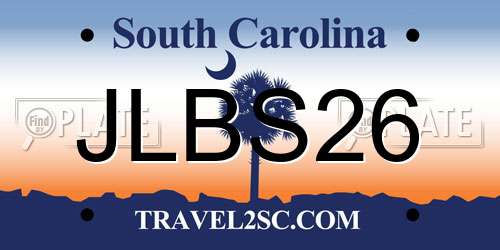 JLBS26 South Carolina License Plate