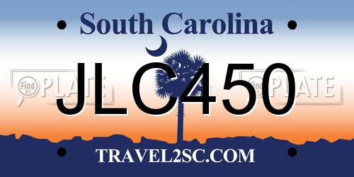 JLC450 South Carolina License Plate