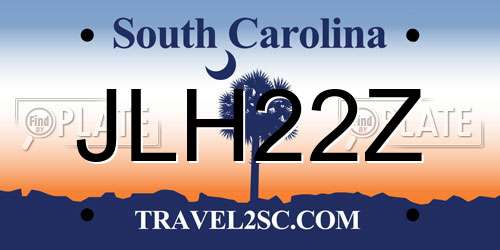 JLH22Z South Carolina License Plate