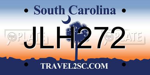 JLH272 South Carolina License Plate
