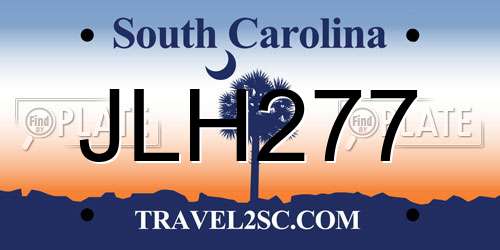 JLH277 South Carolina License Plate