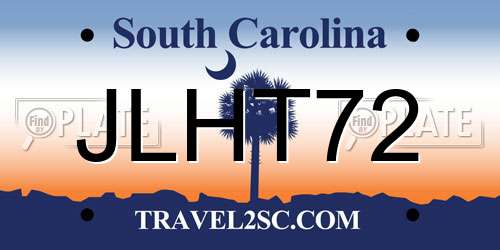 JLHT72 South Carolina License Plate