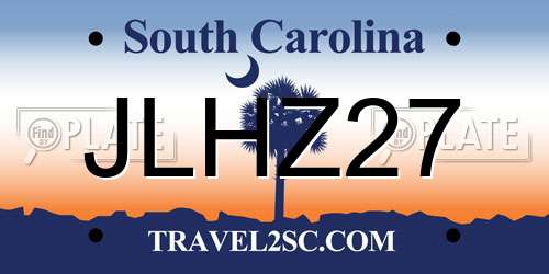 JLHZ27 South Carolina License Plate
