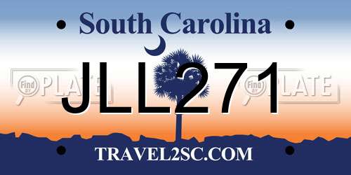 JLL271 South Carolina License Plate