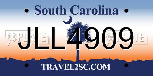 JLL4909 South Carolina License Plate