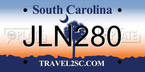 JLN280 South Carolina License Plate