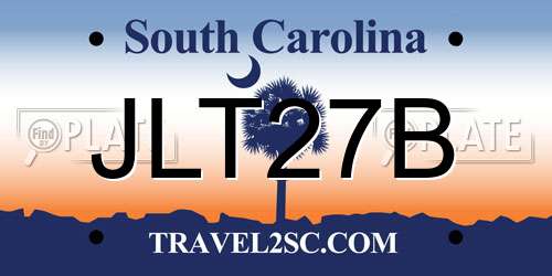 JLT27B South Carolina License Plate