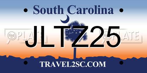 JLTZ25 South Carolina License Plate