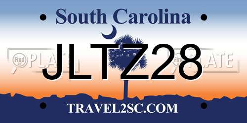 JLTZ28 South Carolina License Plate