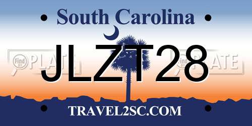 JLZT28 South Carolina License Plate