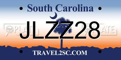 JLZZ28 South Carolina License Plate