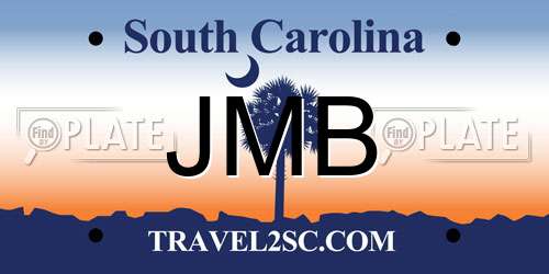 JMB South Carolina License Plate