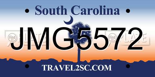 JMG5572 South Carolina License Plate