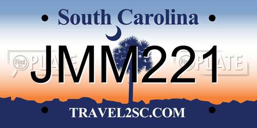 JMM221 South Carolina License Plate