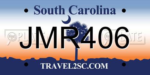 JMR406 South Carolina License Plate