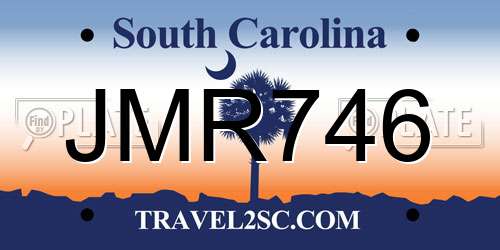 JMR746 South Carolina License Plate