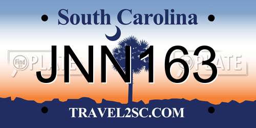 JNN163 South Carolina License Plate