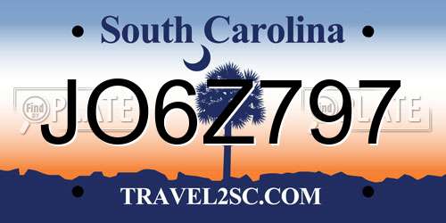 JO6Z797 South Carolina License Plate