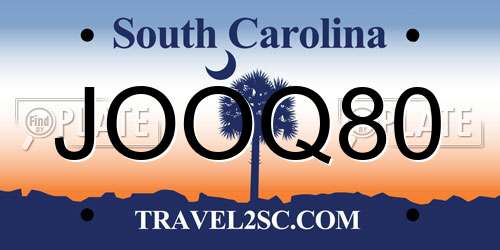 JOOQ80 South Carolina License Plate