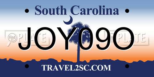 JOY09O South Carolina License Plate