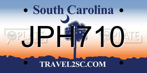 JPH710 South Carolina License Plate