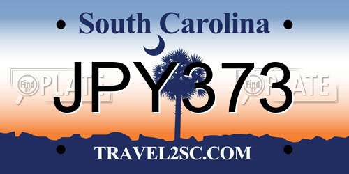 JPY373 South Carolina License Plate