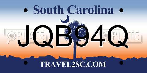 JQB94Q South Carolina License Plate
