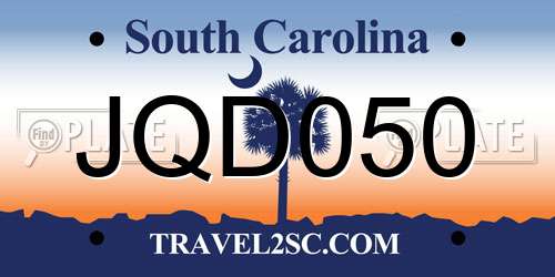JQD050 South Carolina License Plate