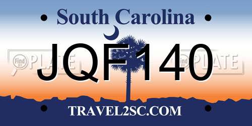 JQF140 South Carolina License Plate