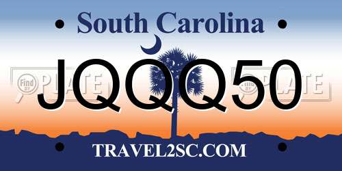 JQQQ50 South Carolina License Plate