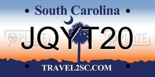 JQYT20 South Carolina License Plate