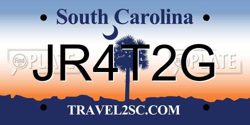 JR4T2G South Carolina License Plate