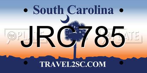 JRC785 South Carolina License Plate