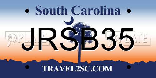 JRSB35 South Carolina License Plate