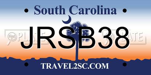 JRSB38 South Carolina License Plate