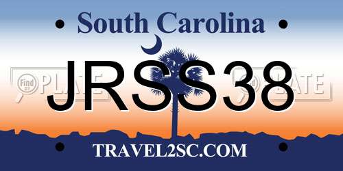 JRSS38 South Carolina License Plate