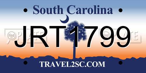 JRT1799 South Carolina License Plate