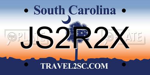 JS2R2X South Carolina License Plate