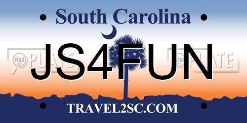 JS4FUN South Carolina License Plate