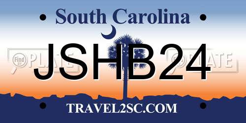 JSHB24 South Carolina License Plate