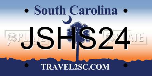 JSHS24 South Carolina License Plate