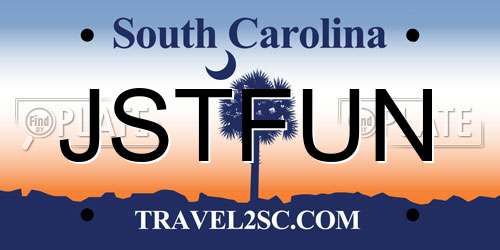 JSTFUN South Carolina License Plate