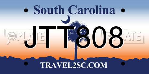 JTT808 South Carolina License Plate