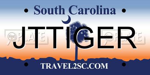 JTTIGER South Carolina License Plate